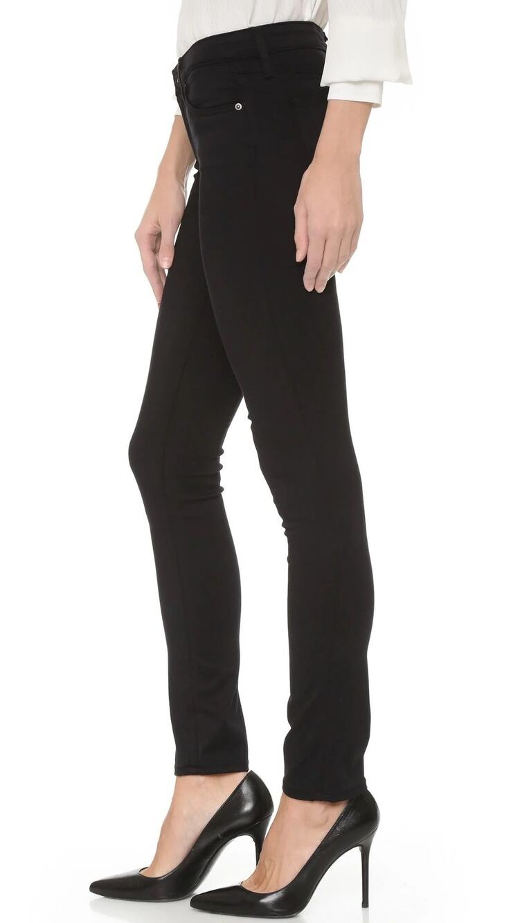 Ag Jeans The Stilt Cigarette Leg Black Size 27 Regular Stretch Skinny Mid Rise